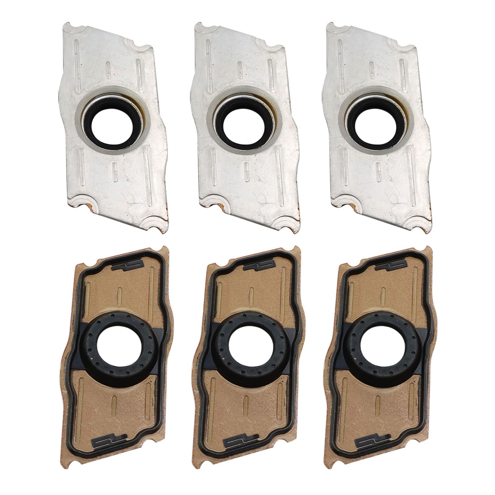 6 Stück Injektor Dichtung Platte Endkappe Zylinderkopfhaube Dichtung Kompatibel mit Audi A4 A5 A8 Q5 Q7 Kompatibel mit VW Touareg Verschlussdeckel Dichtplatte 059103113G 059103113F 059103113E