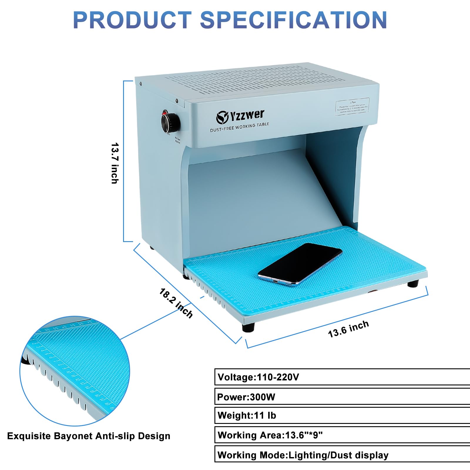 Laminar Flow Hood Filter Yzzwer - Vertical Laminar Flow Filtration for Phone LCD Repair Mycology Laboratory Dust-Free Working Table
