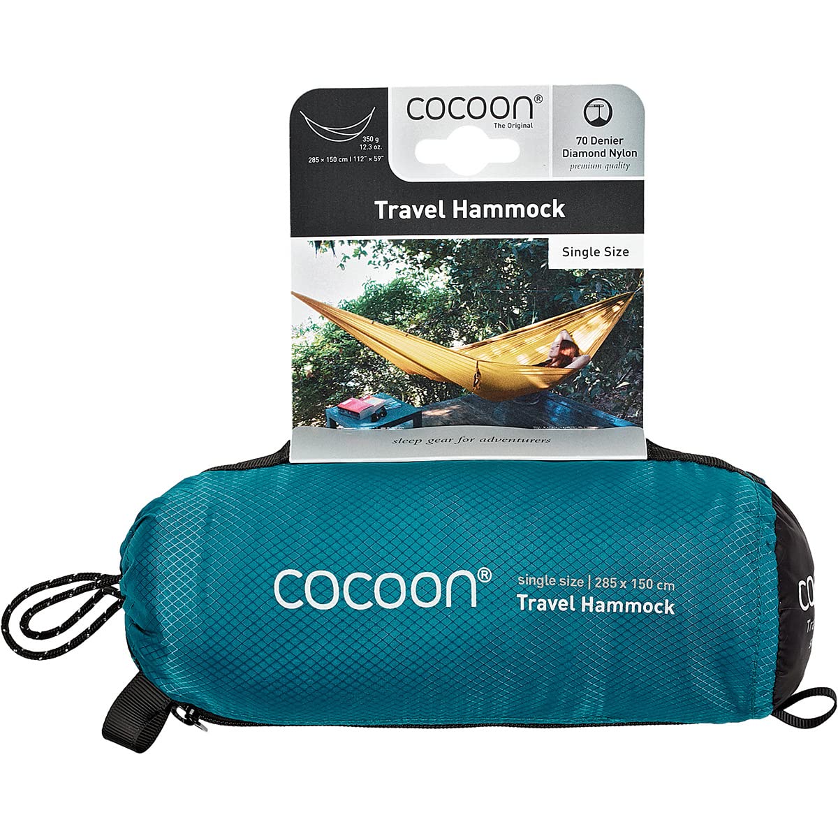 Cocoon Hammock da viaggio, taglia unica, verde islandese