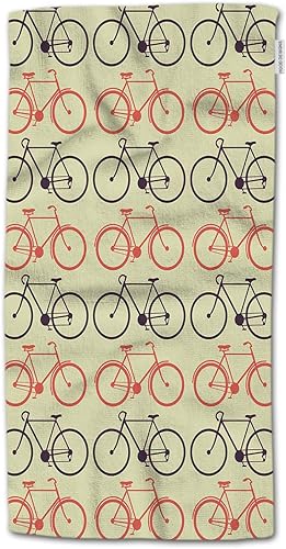 HGOD DESIGNS Bicicletas Vintage Gear Toallas de baño de algodón para cocina y spa 15 x 30 pulgadas