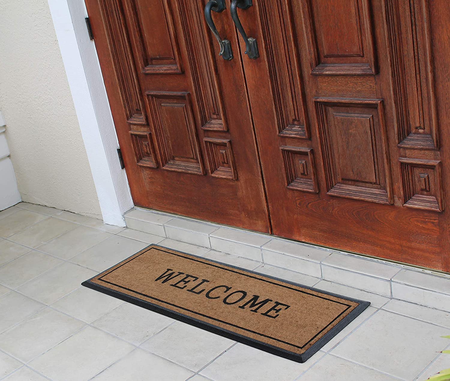 A1HC Natural Coir and Rubber Large Door Mat, Thick Durable Doormats for