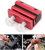 Vista 8 de Herramienta lubricante de cable Herramienta de lubricación de cadena para motocicleta ATV Reemplazo de caucho de aluminio (rojo)