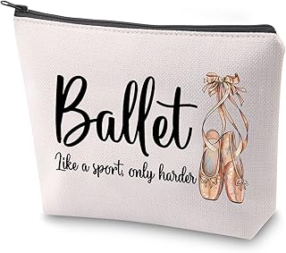 ZJXHPO Ballet Cosmetic Bag Gift Ballet Lover Makeup bag Gift Ballet Like A Sport Only Harder Makeup Zipper Pouch Bag For H...