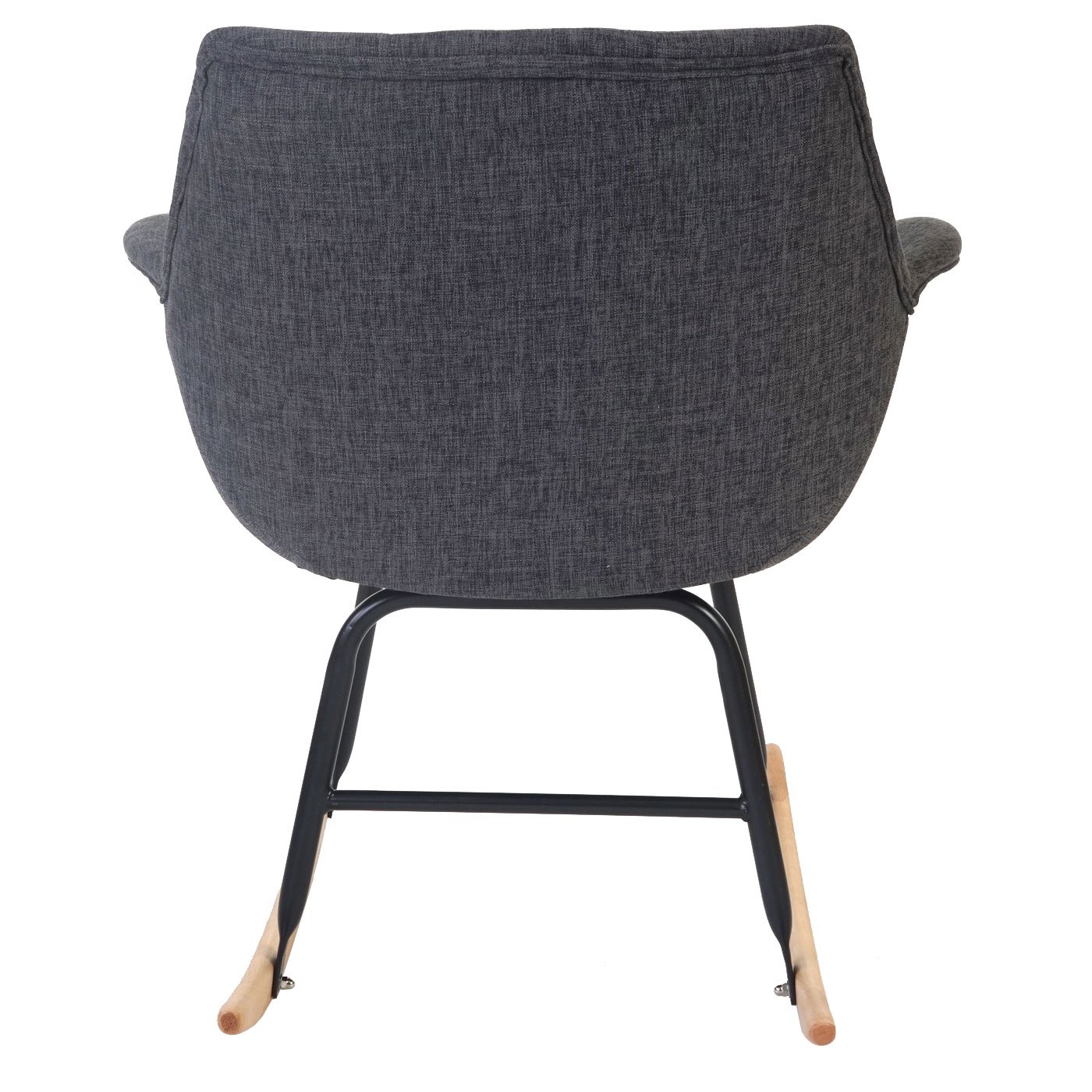 Silla mecedora Malmö T820, sillón de relajación ~ Tejido, gris