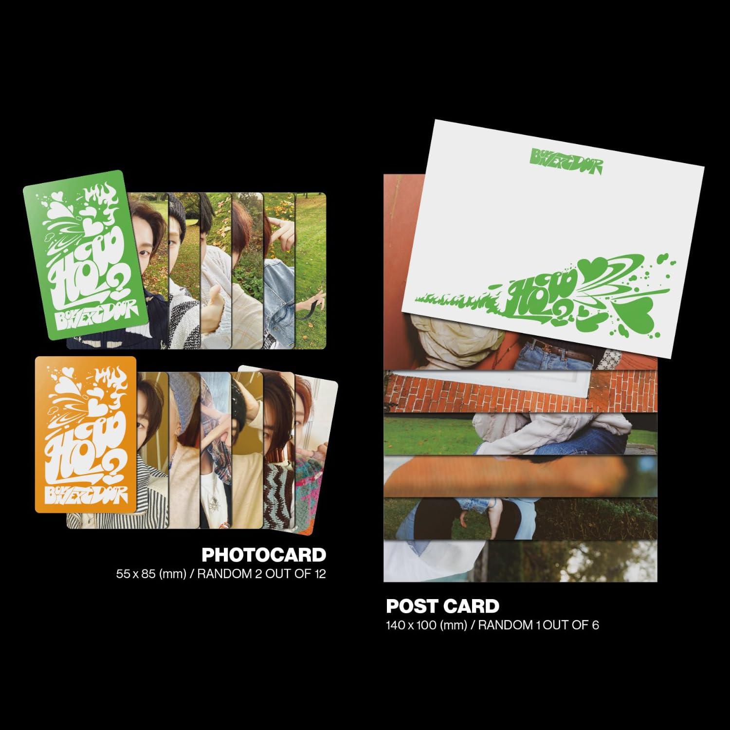 BOYNEXTDOOR - 2nd EP [HOW?] (Wind Ver.) Photo R + Photocard + Meme Card + 4-Cut Photo + Post Card + Scratch Card + Folded Poster + 3 Extra Photocards