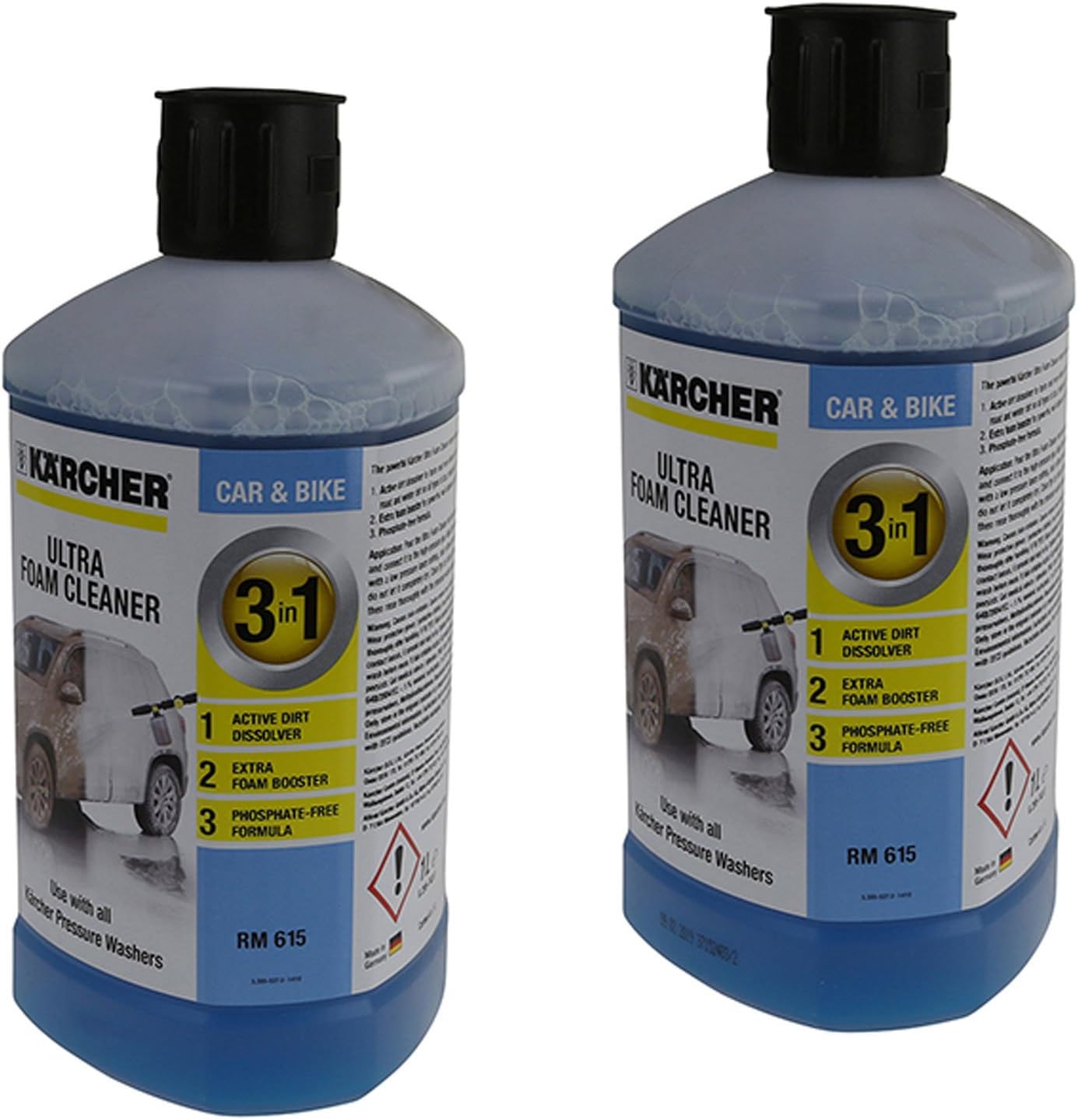 Karcher Ultra Foam Cleaner Pressure Washer Foam Cleaning Detergent Twin