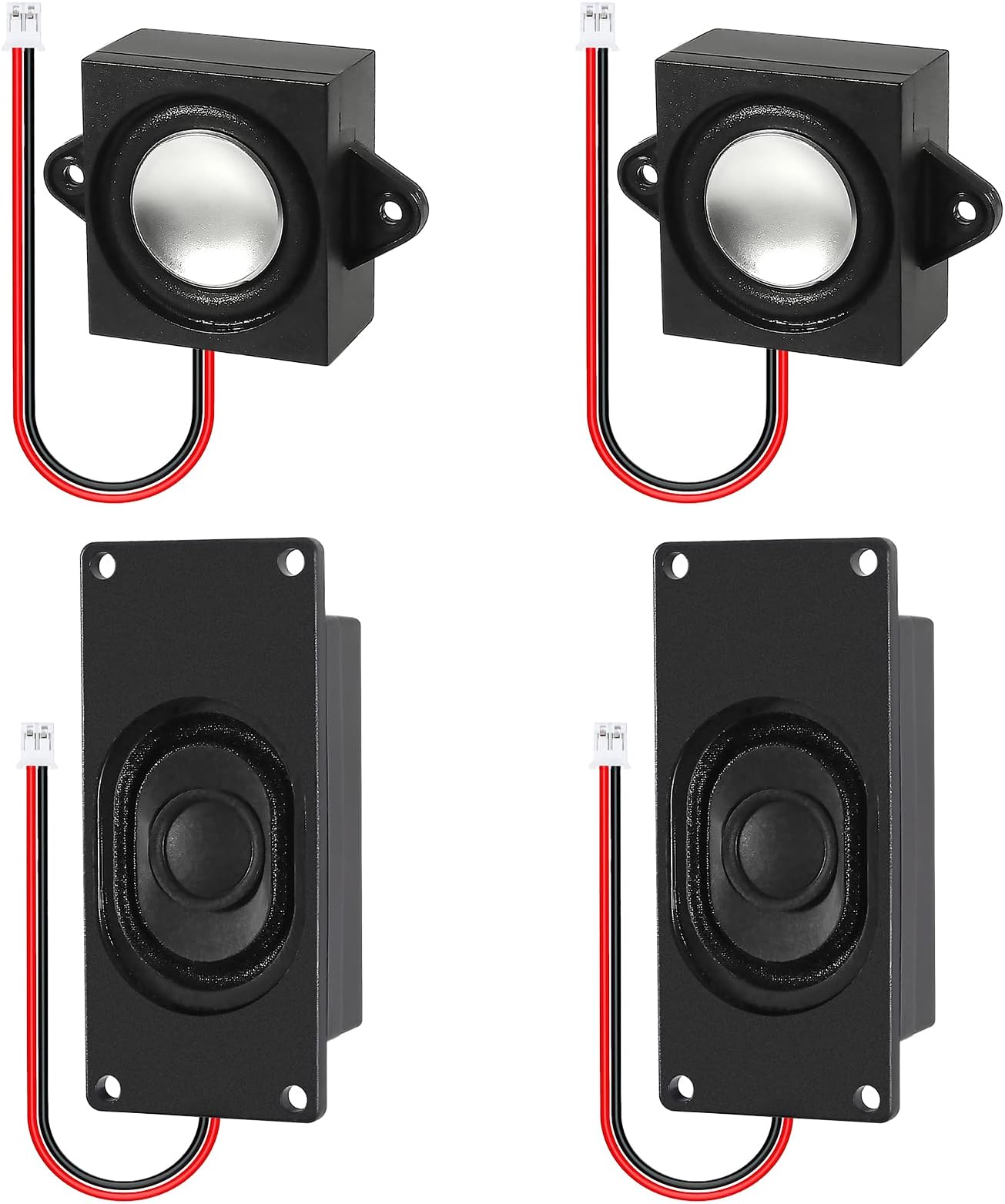 4Pcs Speaker 3 Watt 8 Ohm Mini Speaker 8ohm 3w Loundspeaker,JST-PH2.0 Interface for Small Electronic Projects Advertising Machines LCD TV Monitors