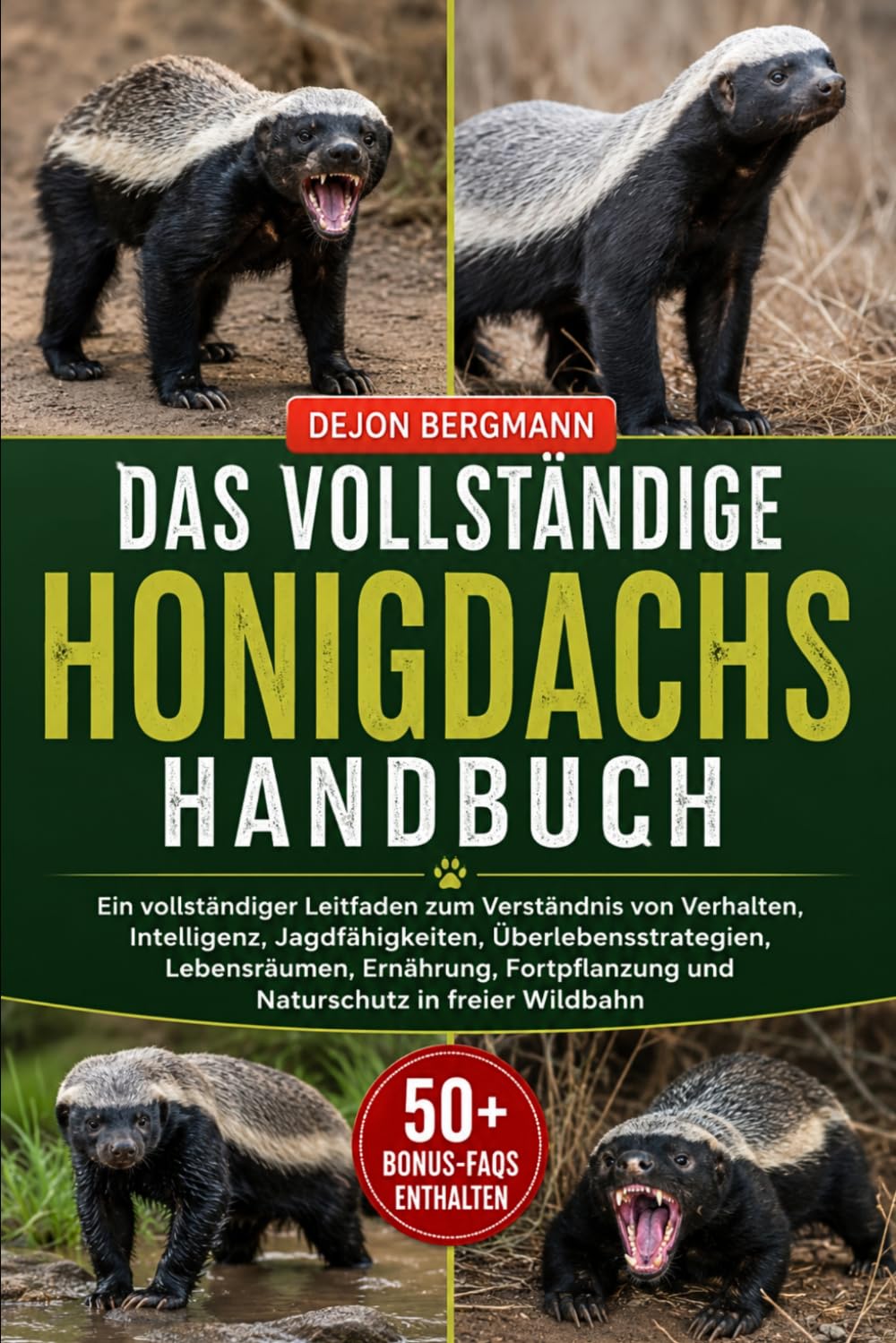 DAS VOLLSTÄNDIGE HONIGDACHS-HANDBUCH: Ein vollständiger Leitfaden zum Verständnis von Verhalten, Intelligenz, Jagdfähigkeiten, Überlebensstrategien, ... und Naturschutz in freier Wildbahn