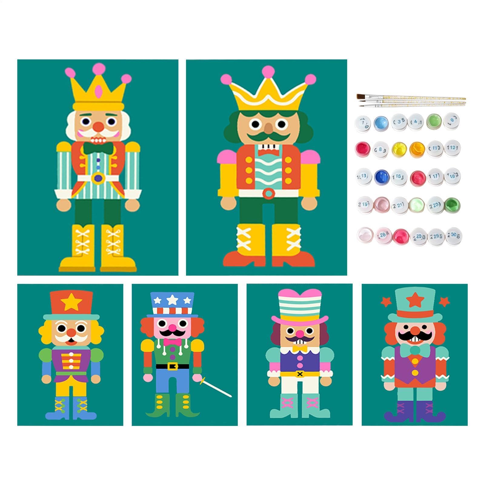 Dipingere con i numeri per bambini 6 pezzi fai da te arte colore