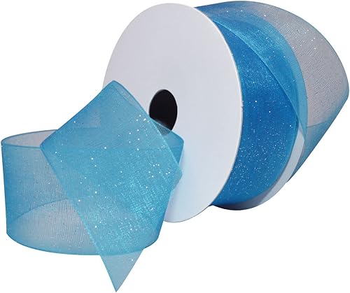 Morex Ribbon Cinta de organdí transparente de azúcar, 1-12 pulgadas por 25 yardas, turquesa (9500925-612)