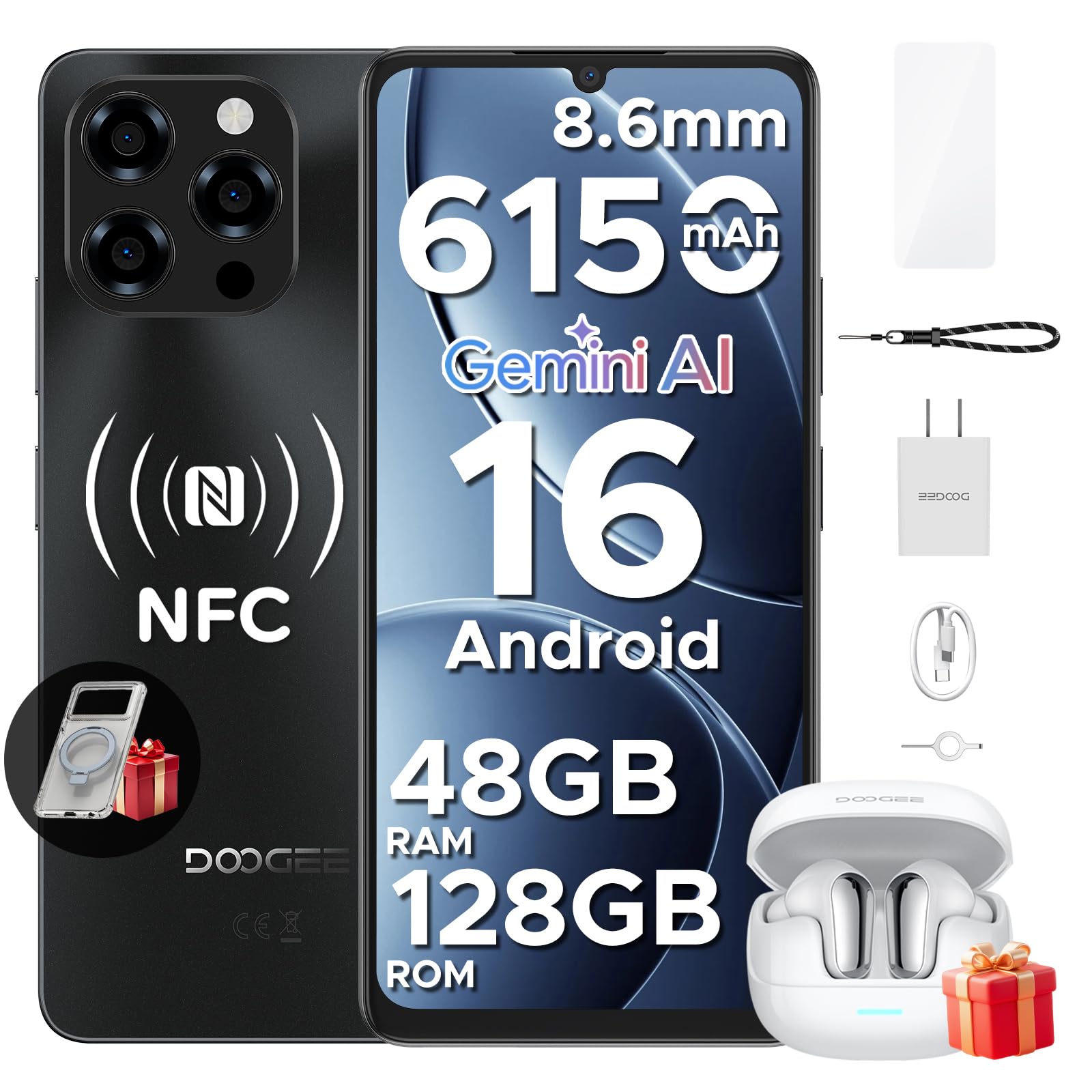 Amazon | 【Android16 SIMフリー スマホ・豪華セット】DOOGEESmart