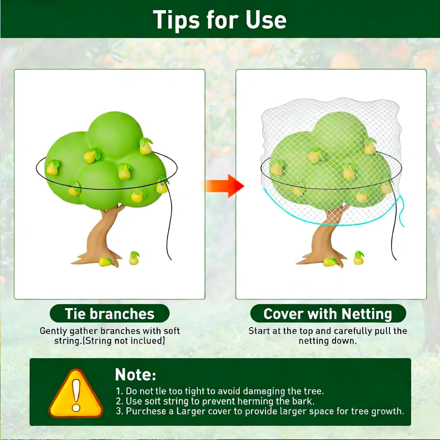 2PCS Large Fruit Tree Netting with Drawstring and Zipper, 8 X 8 FT Blueberry Bush Netting Cover, Garden Bird Netting Plant Cover (White-2pcs-8x8ft)