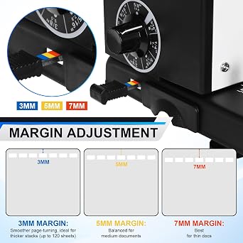 Iron Ring A4 Paper Binder Tool Punch 15 Sheets/Bind 130 Sheets Modern Commercial Binding Machine 34-Hole Office Supplies