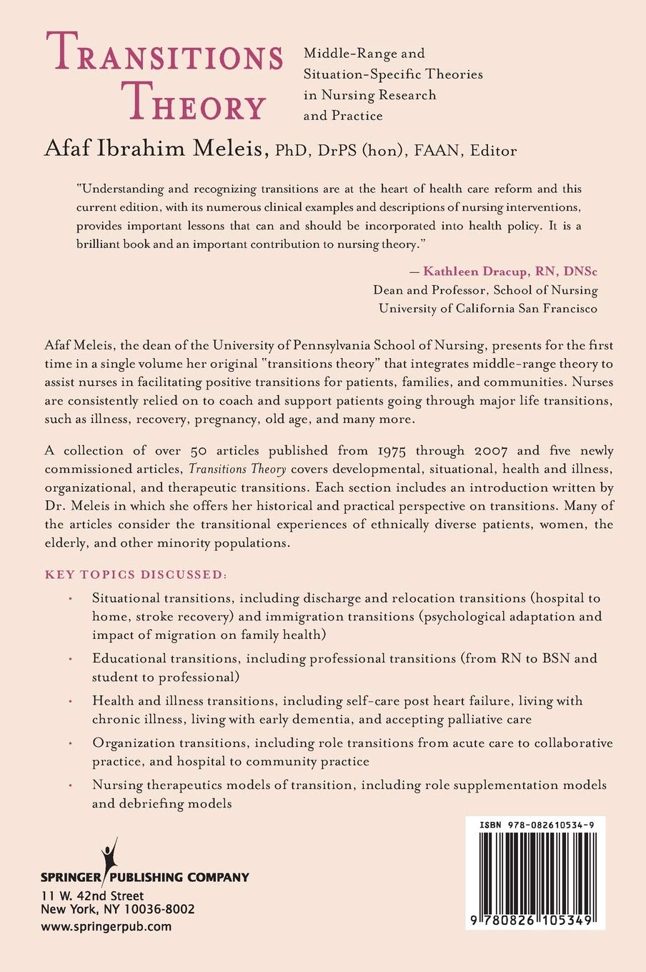 Transitions Theory: Middle-Range and Situation-Specific Theories in Nursing Research and Practice