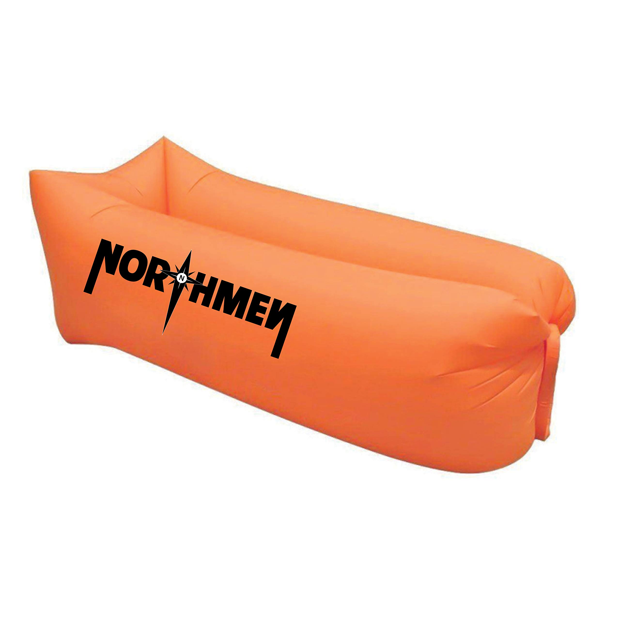 Northmen Inflatable Lounger Air Sofa Hammock-Portable,Water Proof& Anti-Air Leaking Design-Ideal Couch for Backyard Lakeside Beach Traveling Camping Picnics & Festivals (Orange)