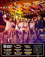 Vista 2 de Brightown Luces de Cadena Solares para Exteriores 60 LED 35.6 Pies Luces de Globo de Cristal con 8 Modos de Iluminación, Luces Solares Impermeables