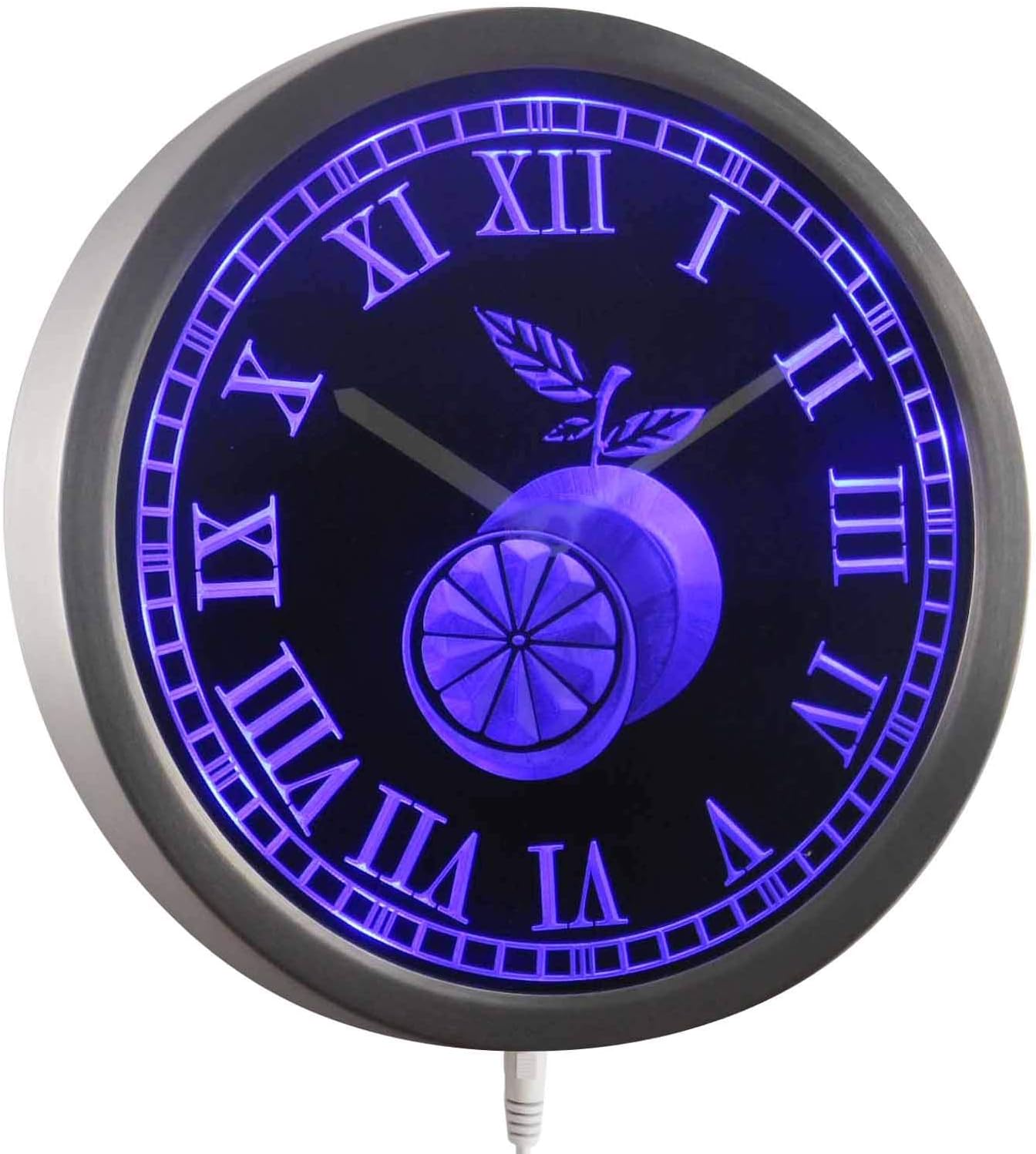 ADVPRO nc0958-b Orange Fruit Shop Neon Sign LED Wall Clock