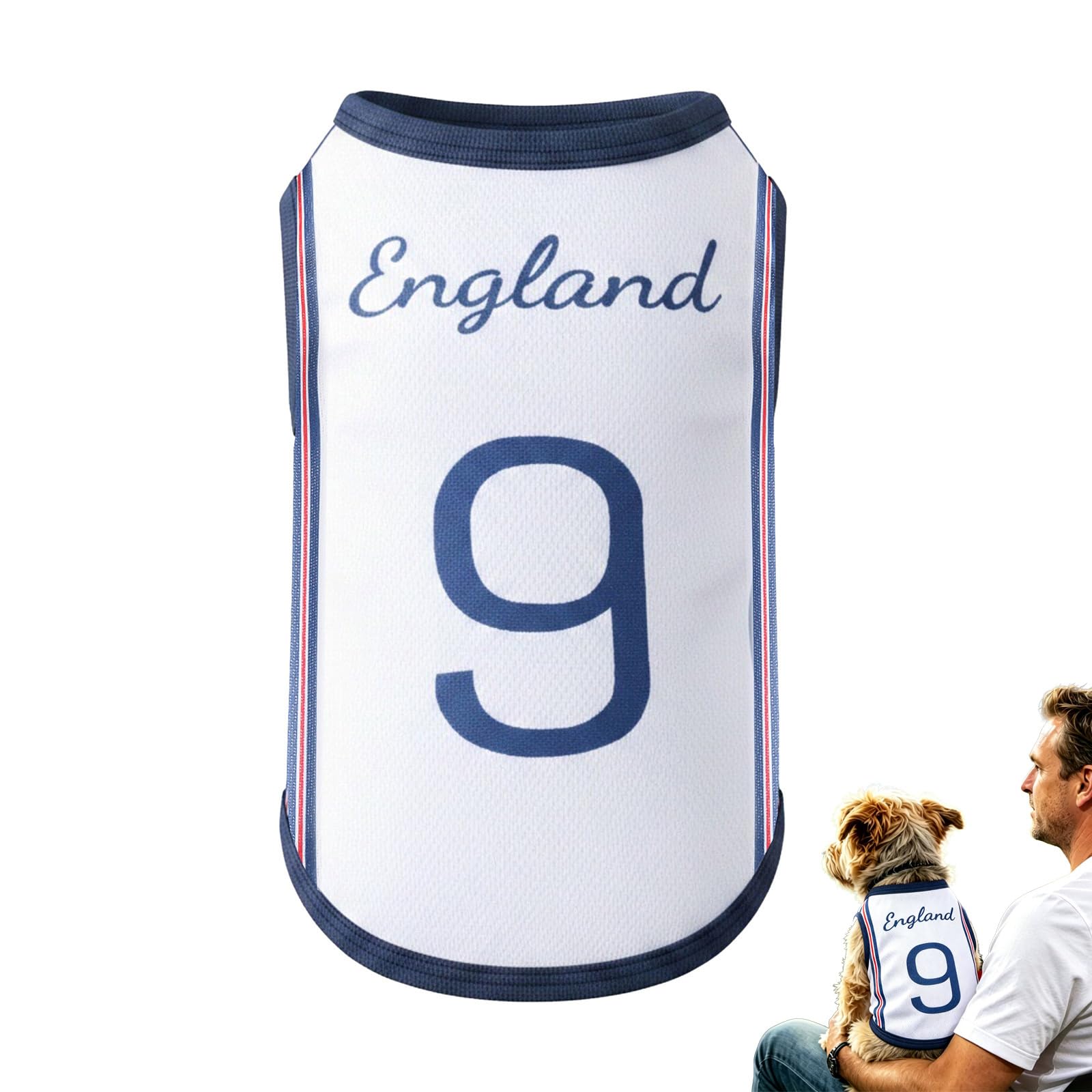 Dog Football Shirt, World Soccer Shirt for Dog, Breathable Mesh Sleeveless Puppy Sports Costume Football Sportswear Pet Clothes Gifts For Fans Pet Lovers Clothes for Small Puppy (Blue #20, XL)
