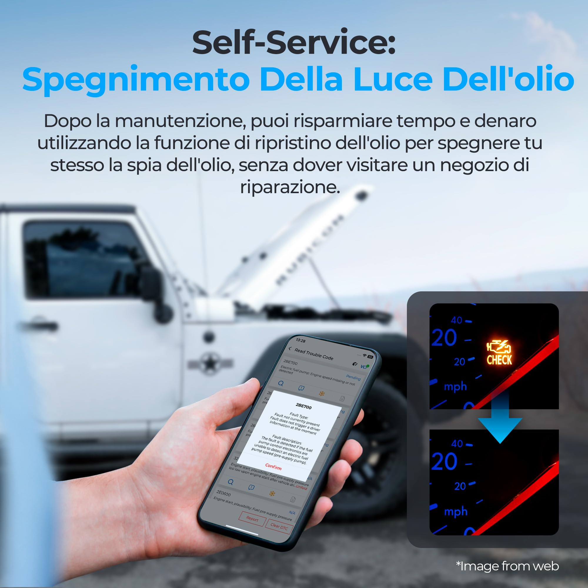 TOPDON Topscan OBD Diagnosi Auto Bluetooth, Wireless OBDII Strumento Diagnostico Tutti i Sistemi, Controllo Motore Lettore Codice Auto, Test di Prestazioni del Veicolo per iPhone & Android