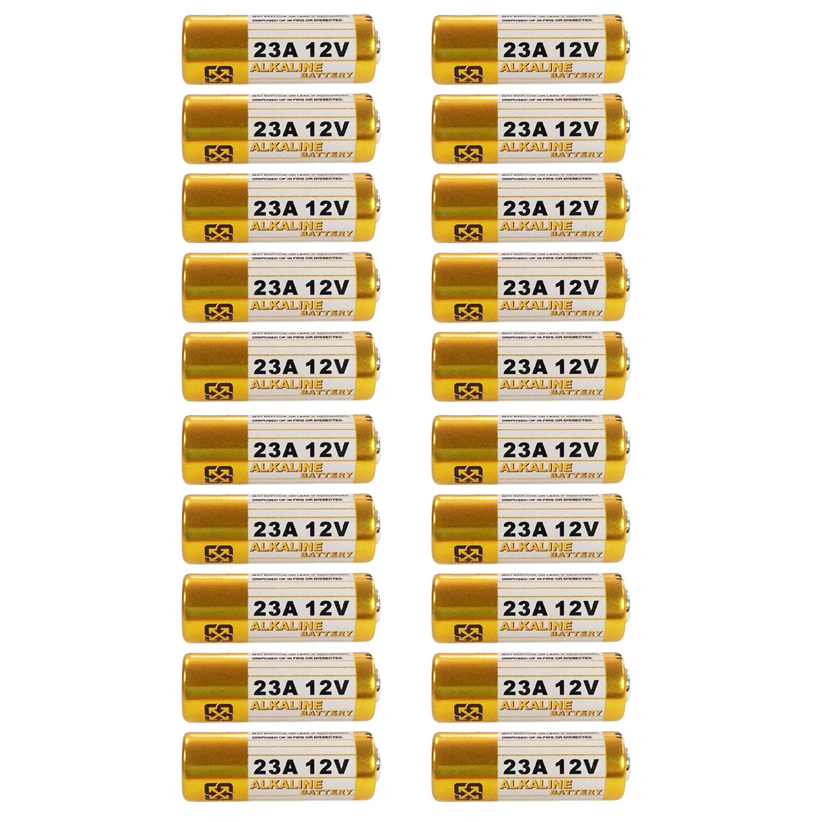 Pilas alcalinas de 12 V tamaño A23 para control remoto, campanas de puerta de juguete y dispositivos electrónicos 5/10/15/20 pilas de alarma