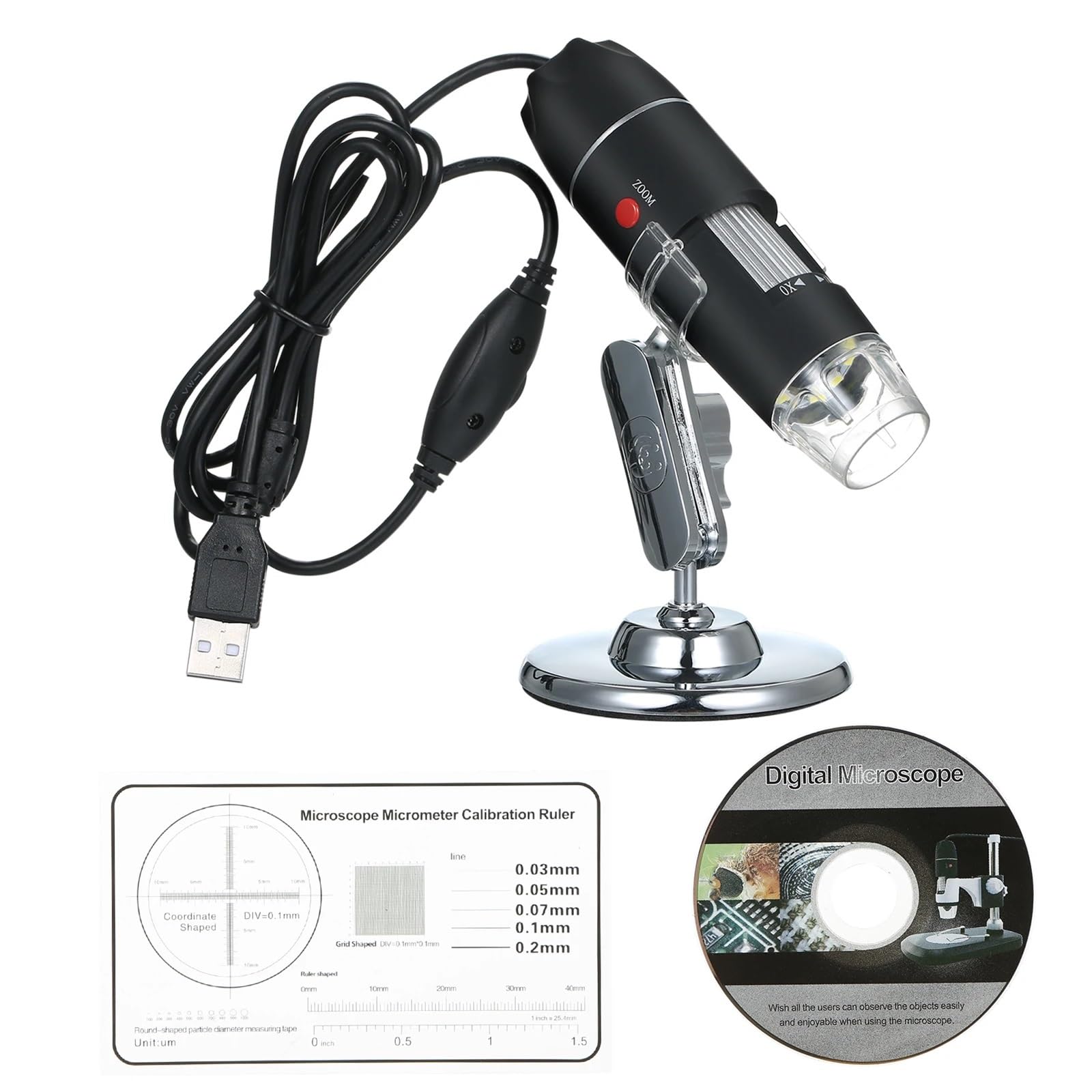 Digitales Mikroskop. USB Digitalmikroskop Handkamera 8 LEDs Tragbar | 1000-fache Vergrößerung
