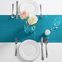 Vista 144 de Manyshofu 12Pcs Satin Orange Table Runner - 12 x 72 Inch Long Size, Party Table Runner Decor Bright & Smooth Wedding Decorations Table Runners for