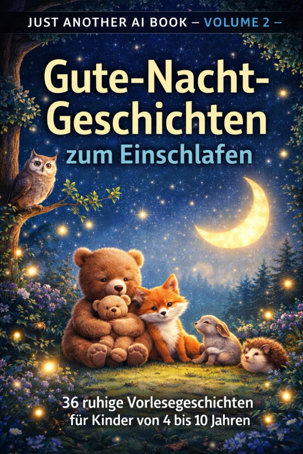 Gute-Nacht-Geschichten zum Einschlafen: 36 ruhige Vorlesegeschichten für Kinder von 4 bis 10 Jahren (Just Another AI Book)