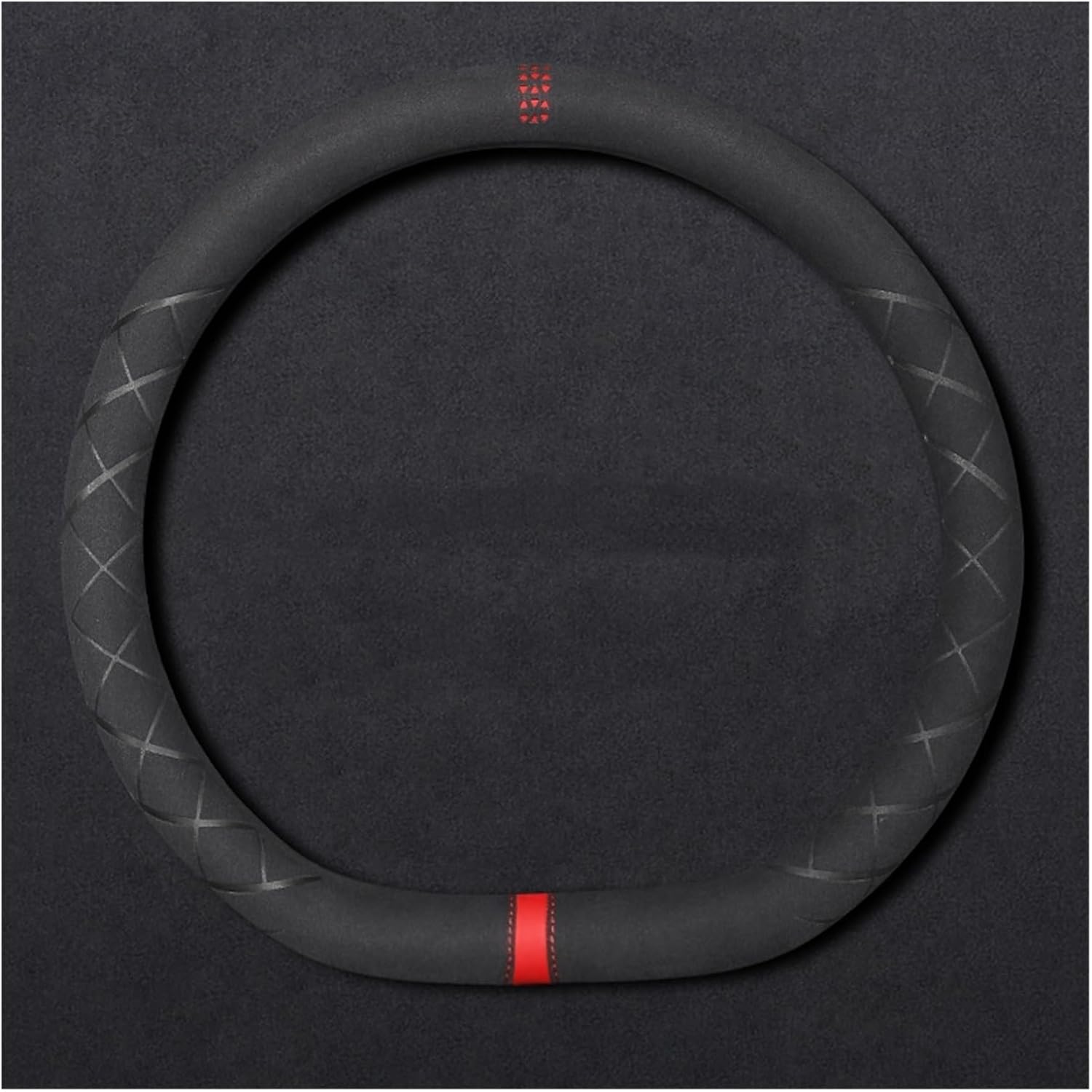 Car Steering Wheel Cover for D Type Car Steering Wheel Cover Leather Car Interior Four Seasons Non-discriminatory Feel (Color : 4#)