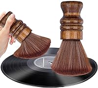 Vista 1 de Cepillo limpiador de discos de vinilo, cepillo limpiador de discos de audio, cepillo suave de madera, diseño retro, antiestático, limpieza de polvo