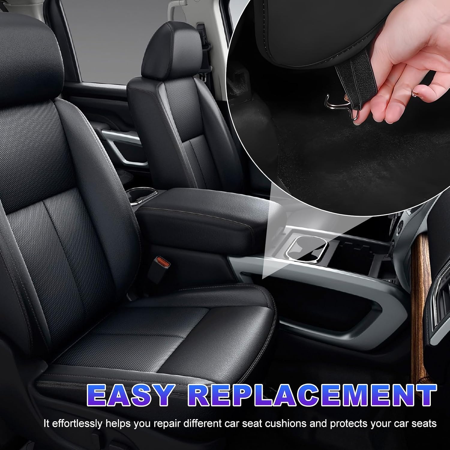 20 PCS Car Seat Cover Hooks, Multi-Functional Auto Headrest Cover Fixing Hook Interior Installation Fastener, Metal Seat Cushion Locking Clip Replacement for Cars Trucks SUVs image 4