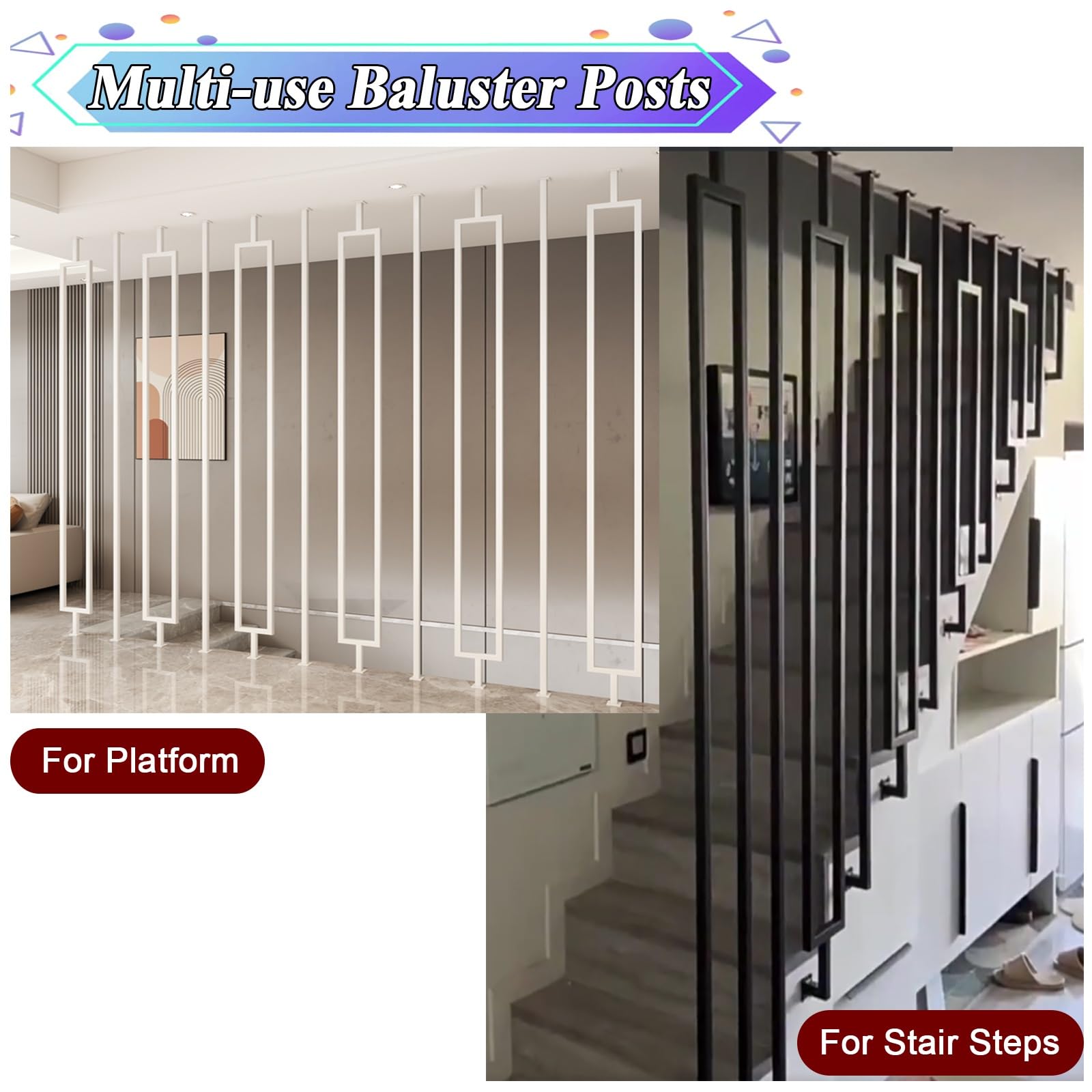 Husillos de balaustre de hierro forjado personalizables para seguridad en escaleras, prevención de caídas para niños, mascotas y personas mayores, soluciones de valla duraderas, diseño elegante y
