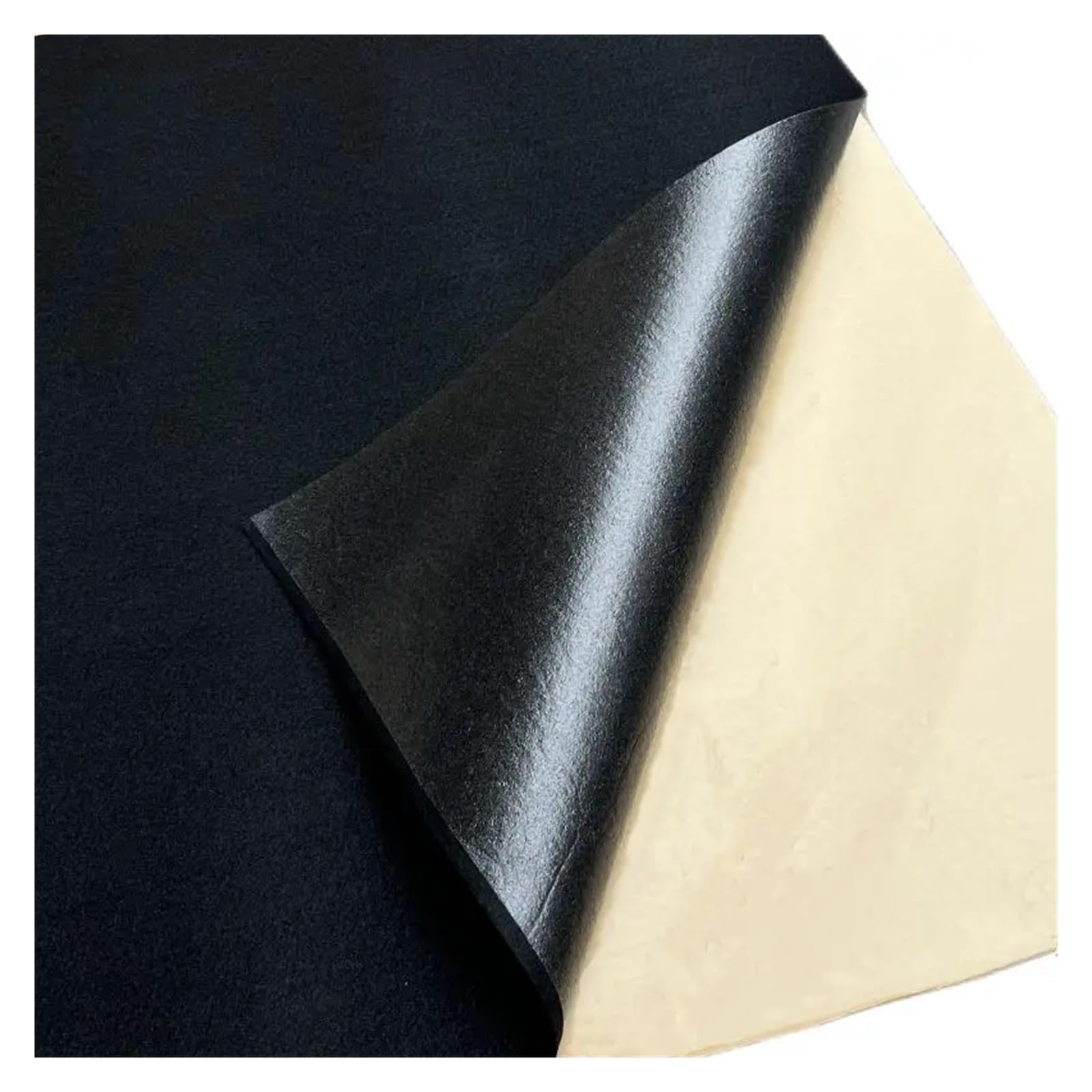 Tela de Fieltro autoadhesiva for decoración de Fondo, Aislamiento acústico, 20cm/50cm/100cm x 100cm para Costura y Manualidades(Black,50cm x 100cm)