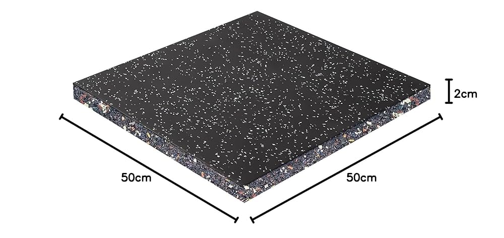 Amazon.co.jp: RsBarter ジムマット ゴムマット 厚さ20mm タイル