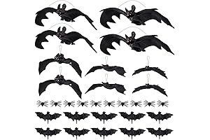 anditoy 60 pcs halloween 3d bats