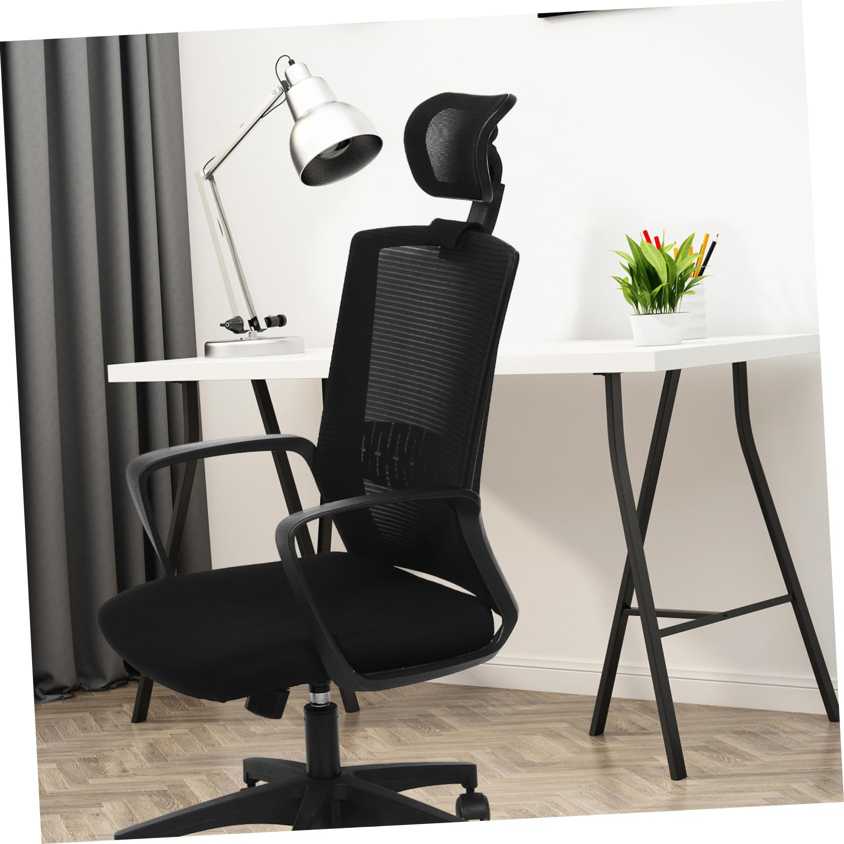 Reposacabezas Almohada Ergonómica Ajustable en Altura Ángulo Ajustable de Tela Transpirable para Silla de Oficina y Gaming para Uso en Verano