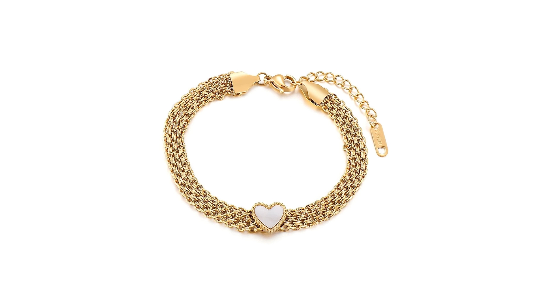 【新品未使用】HYEON heart bracelet / gold Amazon.com: HolidayQbee Gold Bracelets For Women With Heart