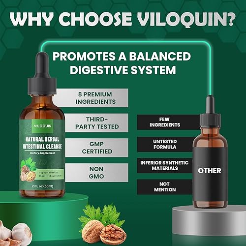 Miniatura 5 de Gut Cleanse - Líquido de desintoxicación, apoyo intestinal natural a base de hierbas con aceite de orégano, ajenjo, nogal negro, clavo, ajo, 2 onzas