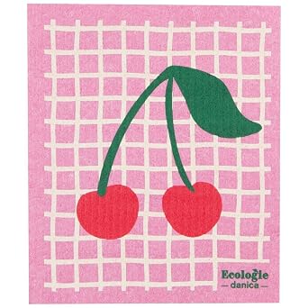 Ecologie Very Cherry Swedish Sponge Cloth, 1 EA