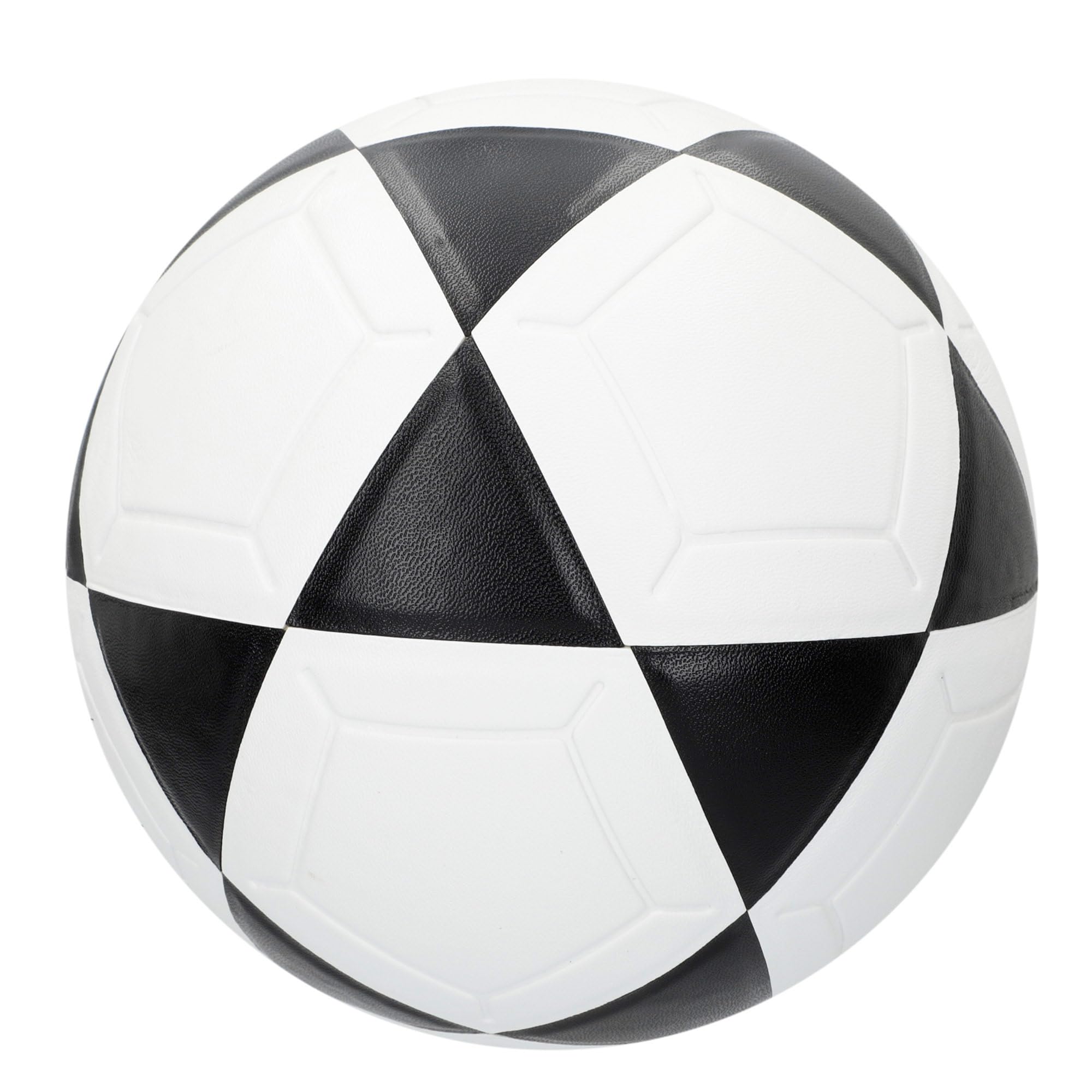 AKTIVE Balón de fútbol PVC 360-380g D20 cm Talla 4 Blanco y Negro Resistente Duradero Entrenamiento Aire Libre