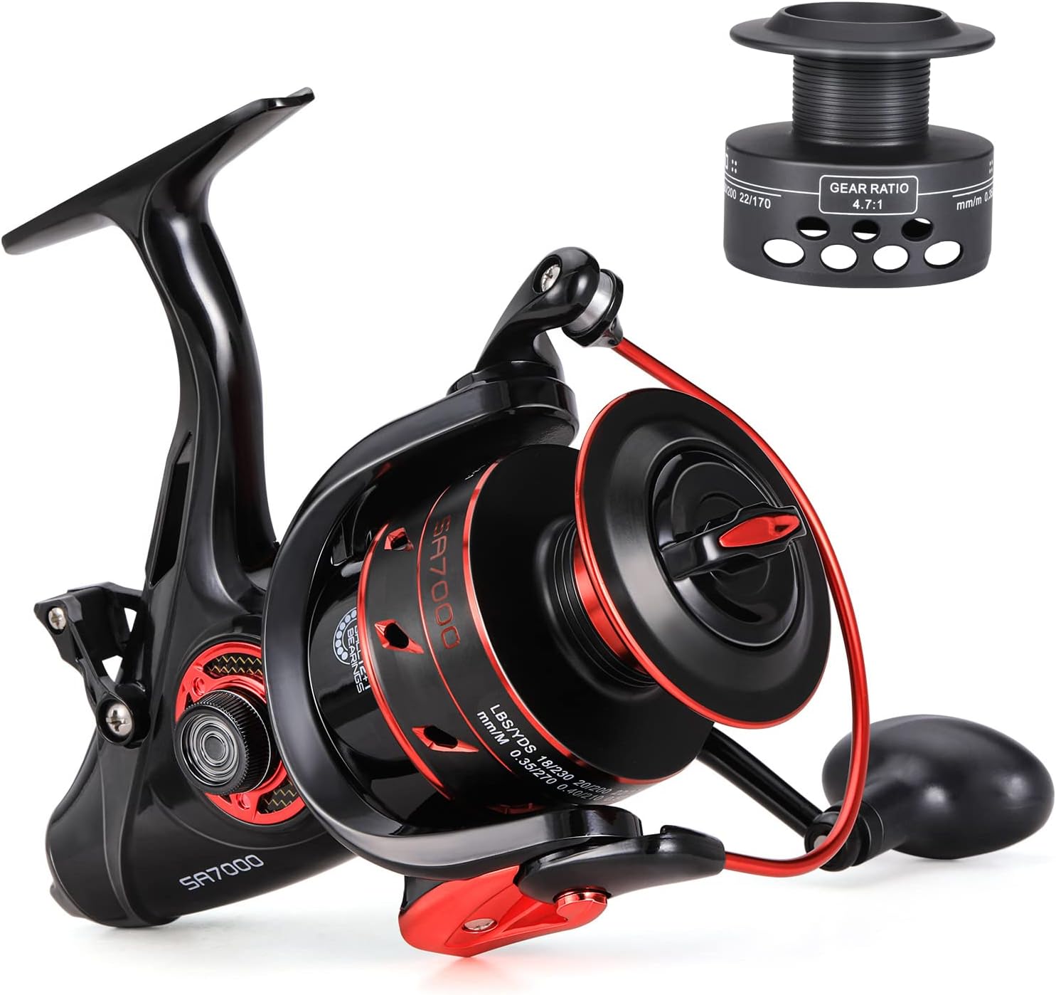 Sougayilang Carp Spinning Reel Carbon Fiber Drag for Fishing Action Bait Feeder Standard Fishing Reel Runner for Freshwater