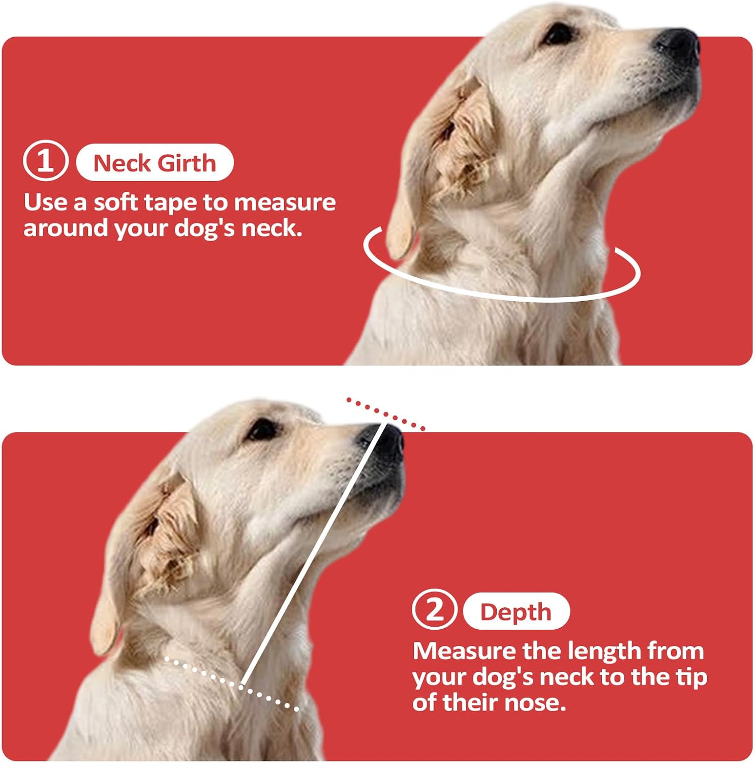 Dog Cone Collar for After Surgery Recovery, Soft Adjustable Elizabethan Collar for Small Medium Large Dogs, Comfortable Anti-Lick Cone for Wound Healing (Red XL)