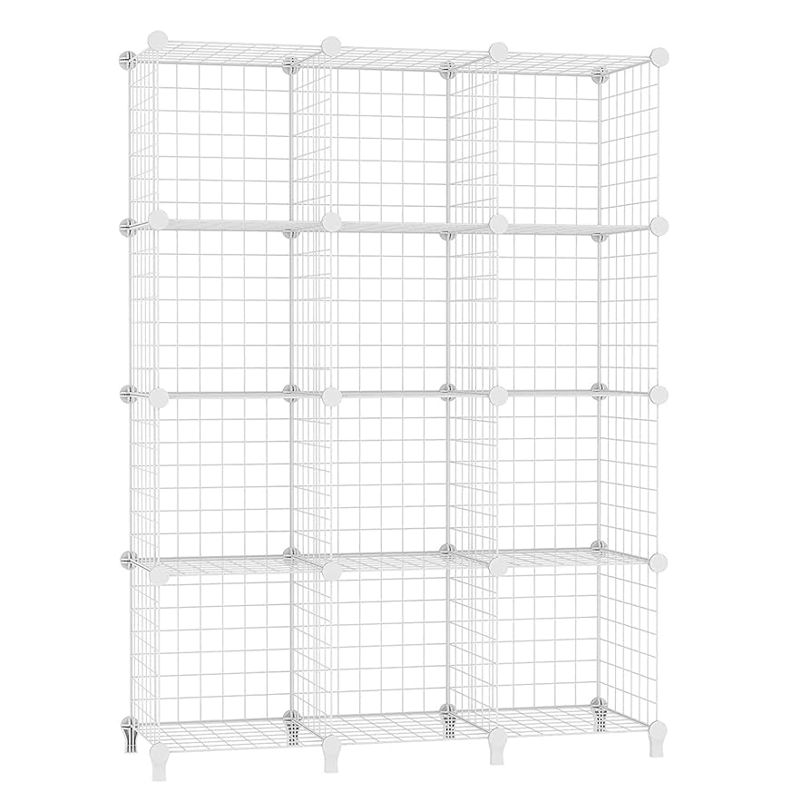 Amazon｜AWTATOS ワイヤーキューブ収納 メタル収納棚 本棚