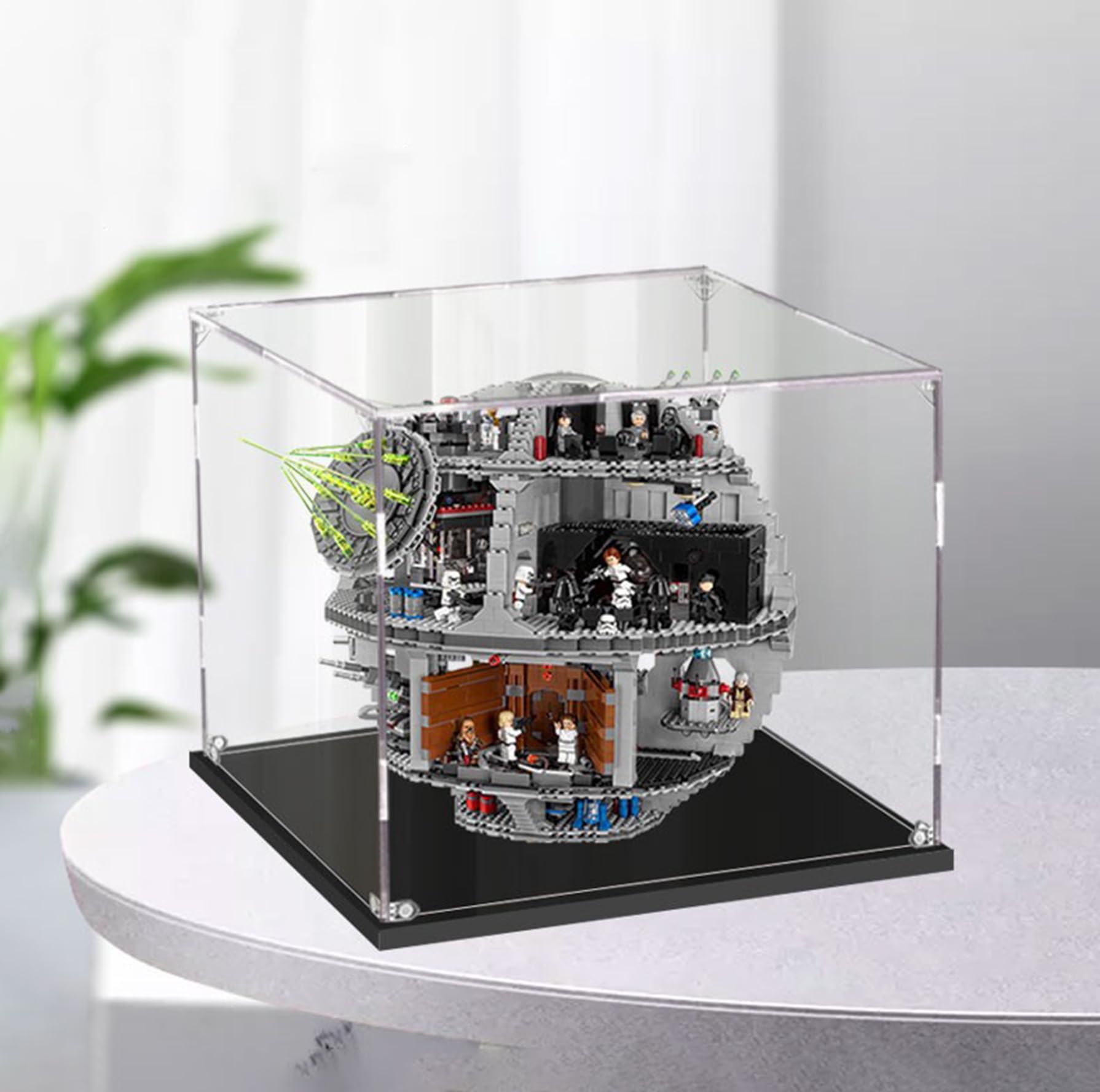 XNSHENGXAN Acrylic Display Case Compatible to Lego #75159 Death Star 20.8*17.7*18.1in, Display Cases for Collectibles, Sturdy Protection for Your Collectible,2MM