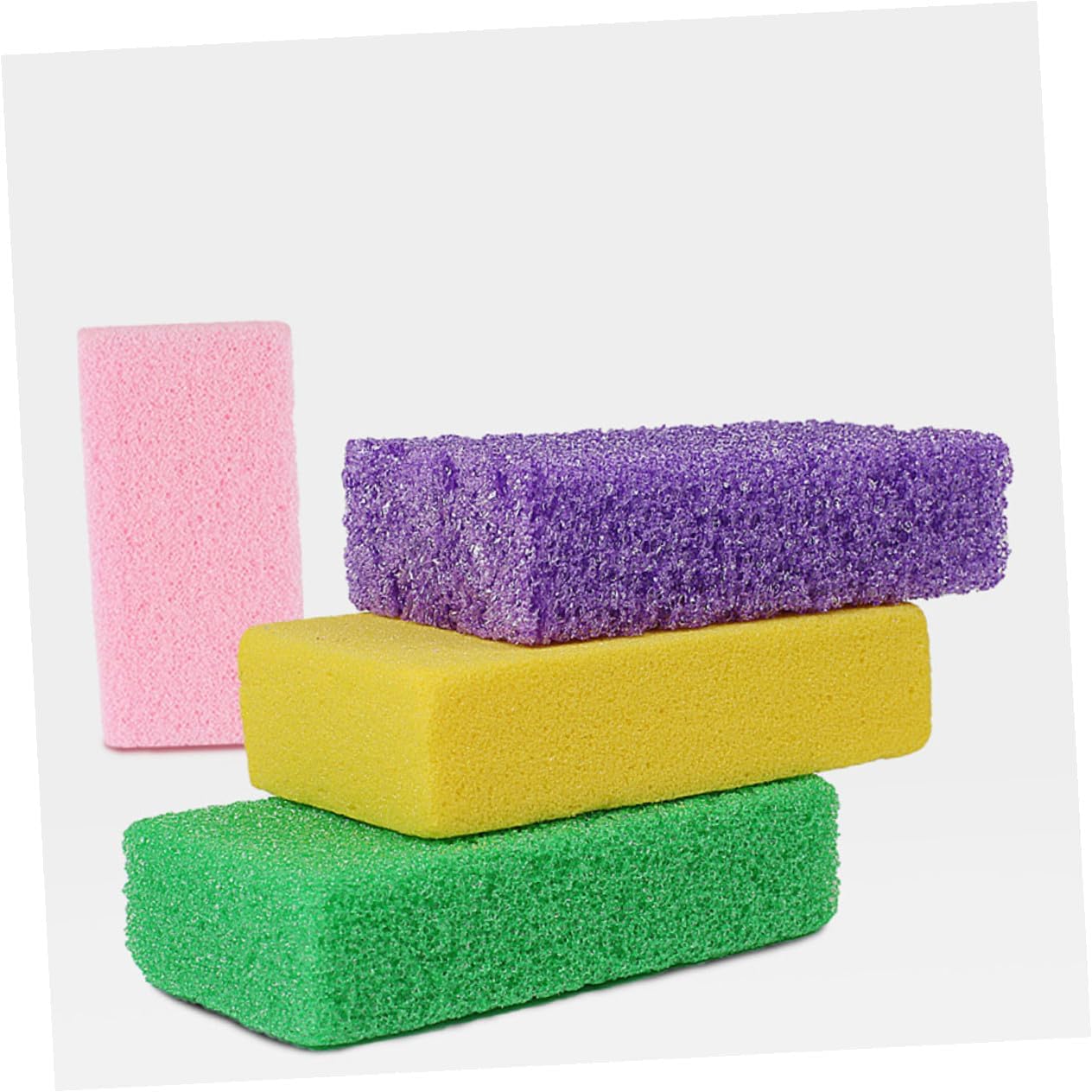 Cuticle Pusher Buffer Block Nail File 4pcs Foot Sponge Scrubber Exfoliator Sponge Foot Pumice Pedicure Stone Assorted Color