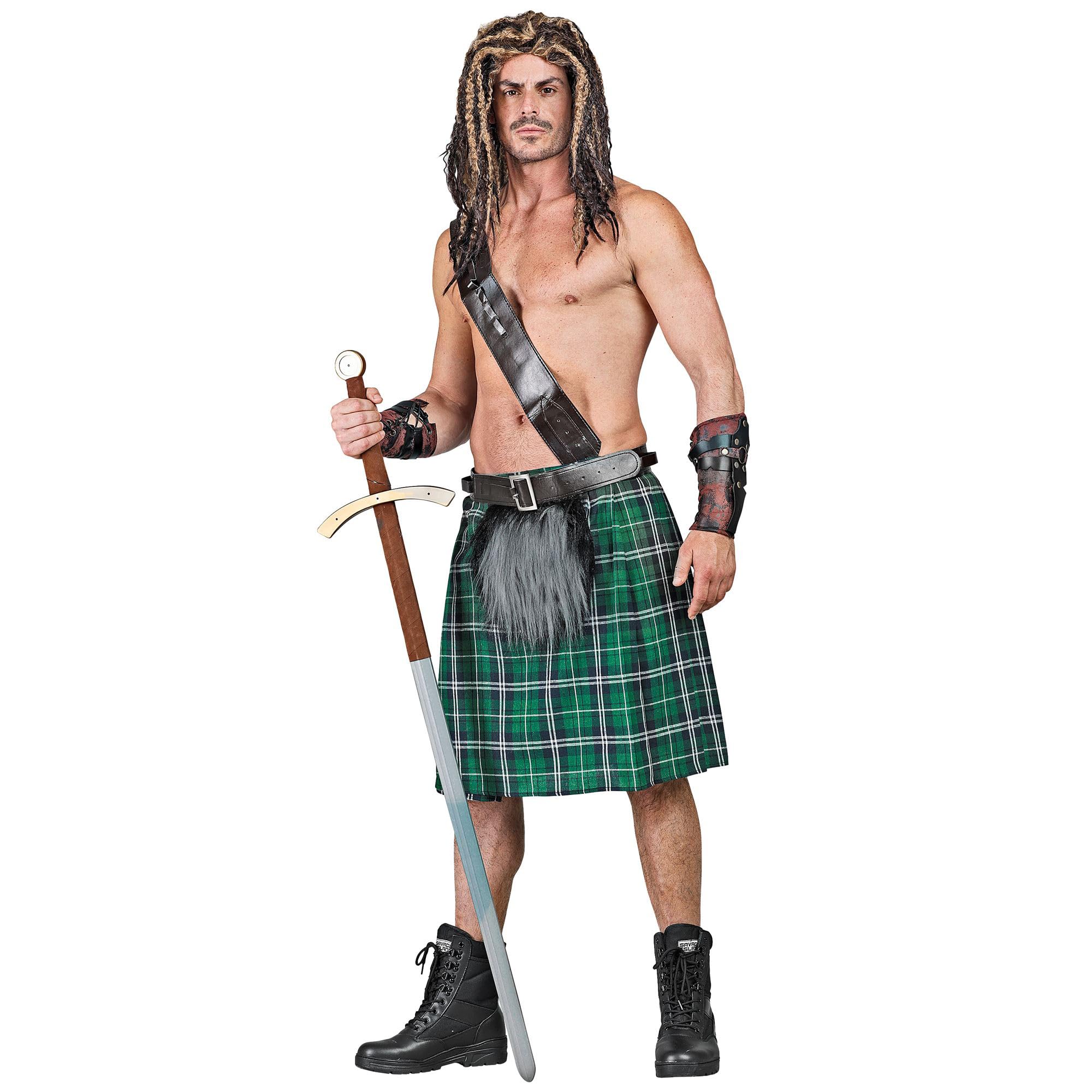 W WIDMANN MILANO Party Fashion - Kilt pour Adultes, Jupe écossaise pour Hommes, pour Carnaval, fête à thème