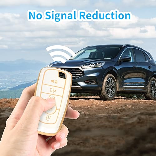 Miniatura 5 de Funda para llavero Ford con llavero, funda de TPU suave protección completa para Ford Explorer Fusion Escape Edge Expedition F150 F250 F350 F450