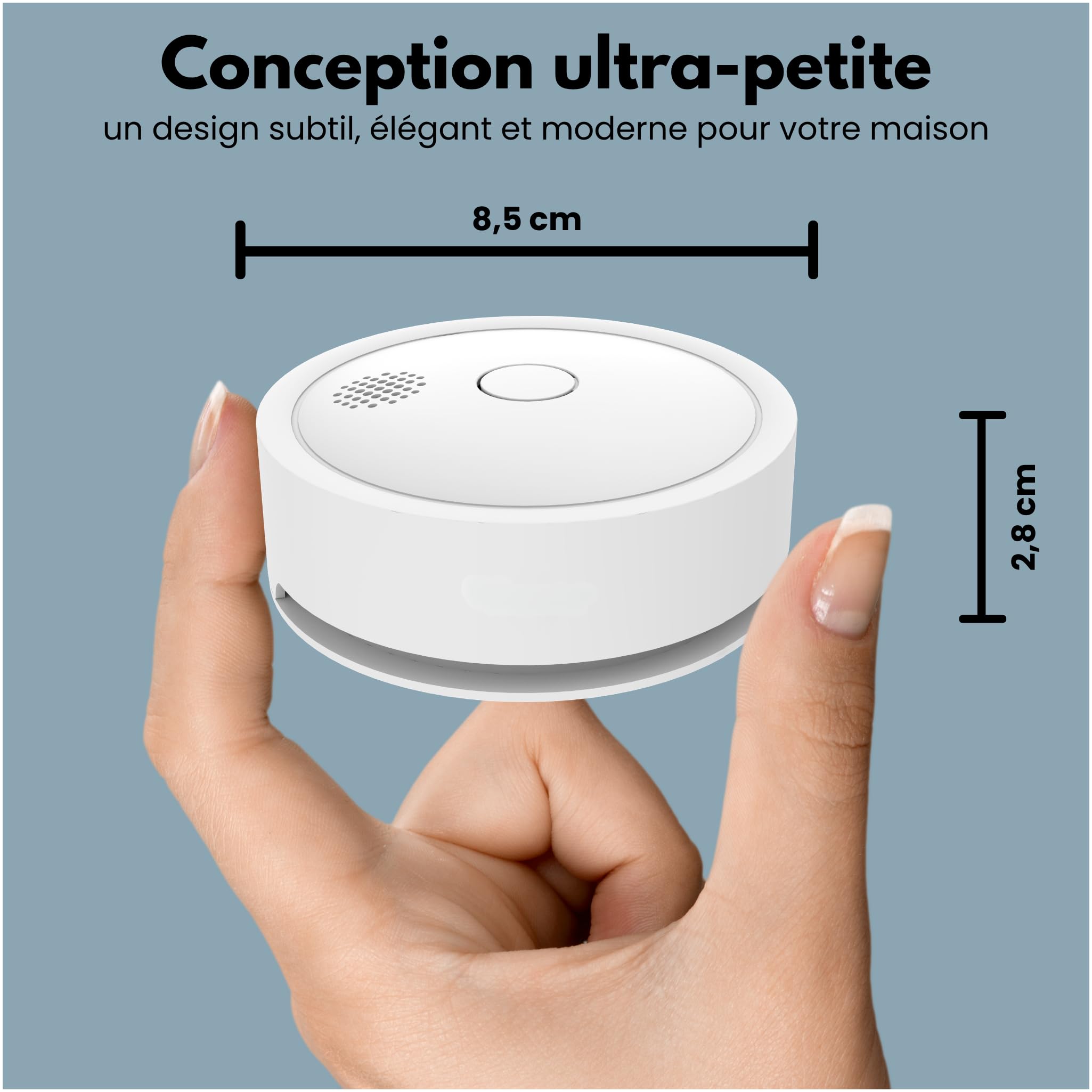 Aroha Home Détecteur de Fumée Connecté – Matter Over Thread - Alarme Incendie WiFi