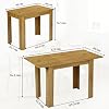 Extendable Dining Table 90/125 x 70 cm Kitchen Table Extendable for 4-6 People Rectangular Extendable Dining Table Wooden Dining Room Table Extendable Table for Kitchen Dining Room