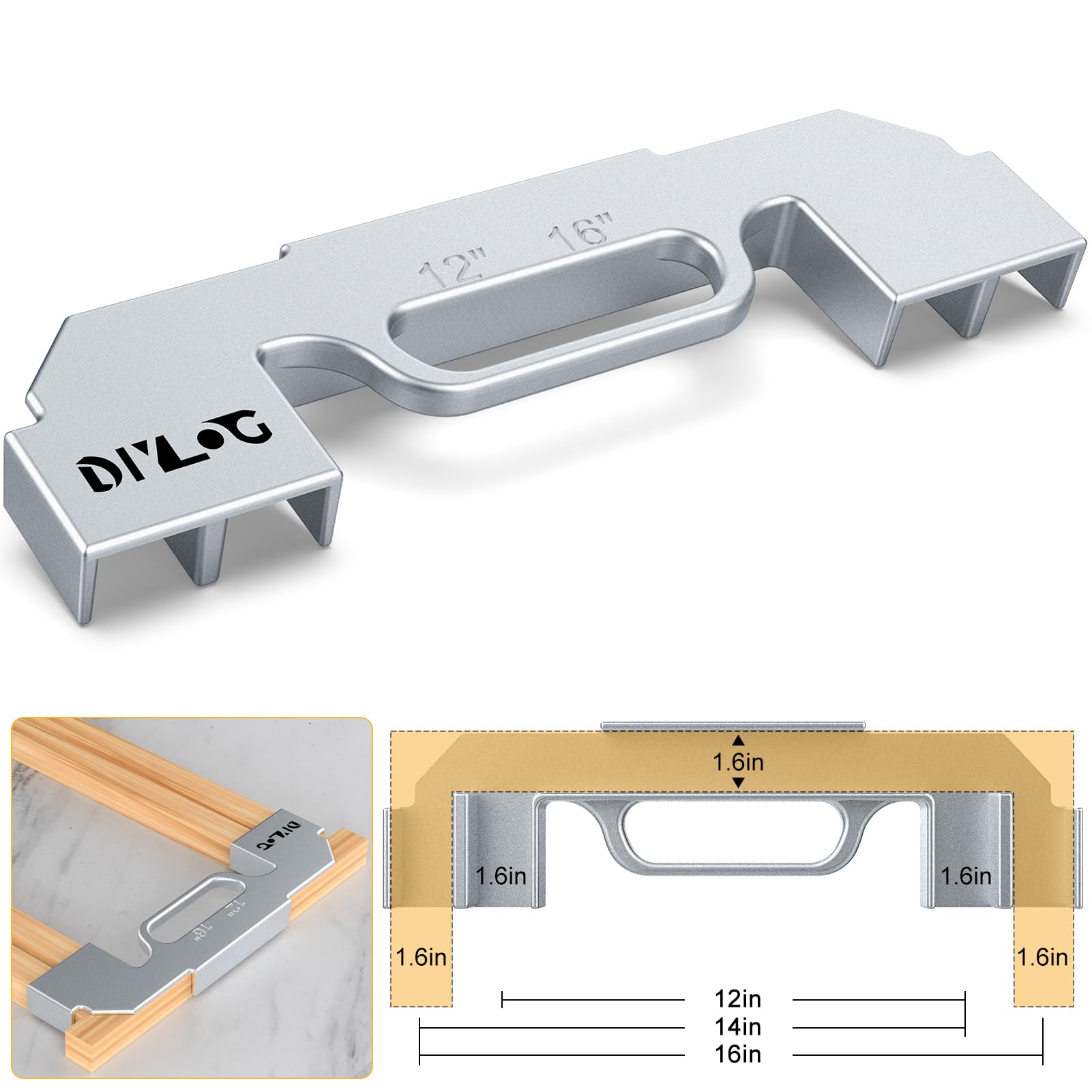 DIYLOG Framing Tools, for Stud Master 16 Framing Spacing Tool, Stud Buddy, 16 Stud Framing Tool, 3 in 1 Stud Framing Tool, Precision Aluminum Framing Jig Layout Tool, Walls, Roofs, Floors