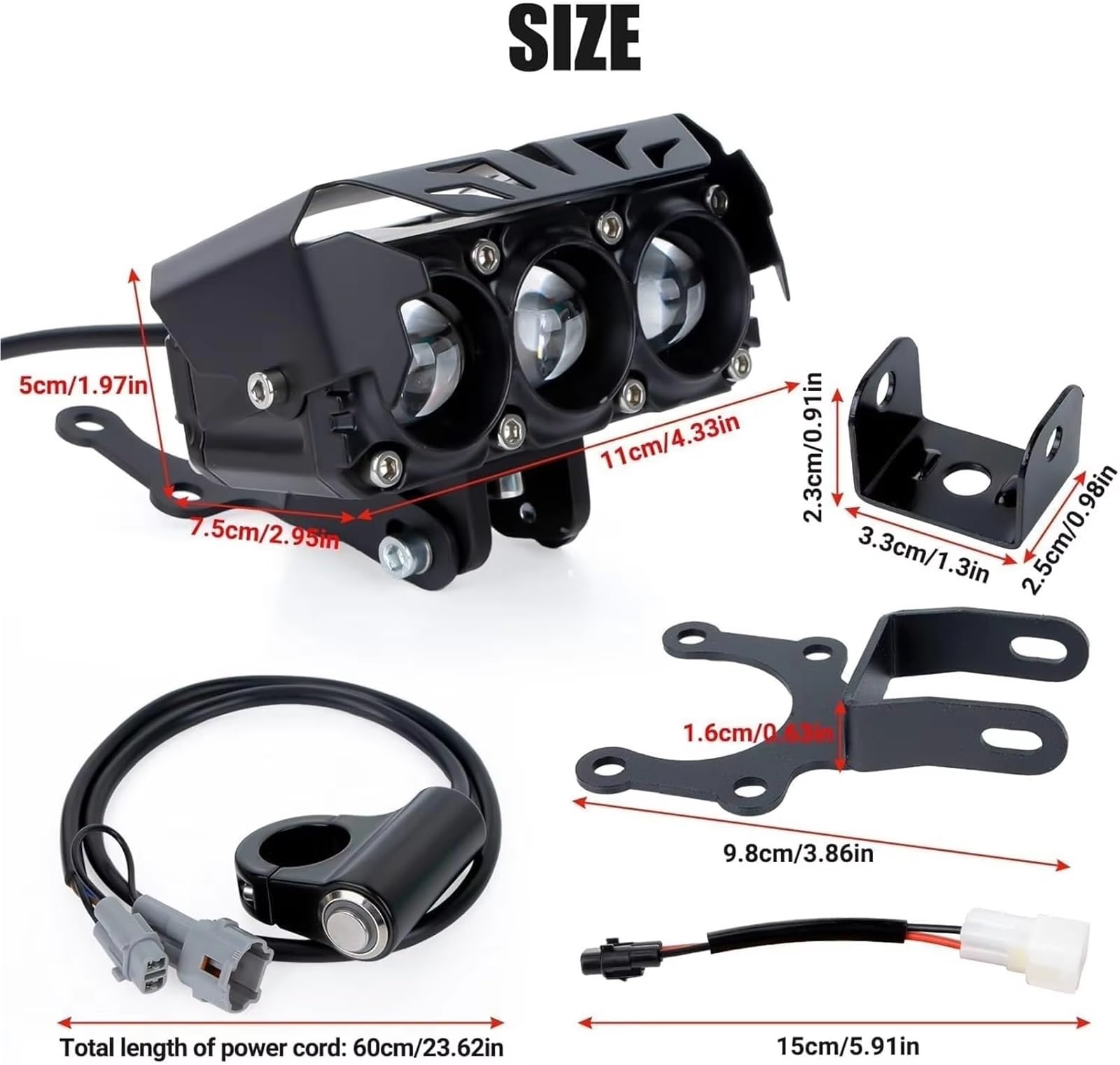 Faro Anteriore per Moto per Talaria per Sting R Dirt Bike Kit Faro A LED Anteriore Barra Luminosa A Plug And Play